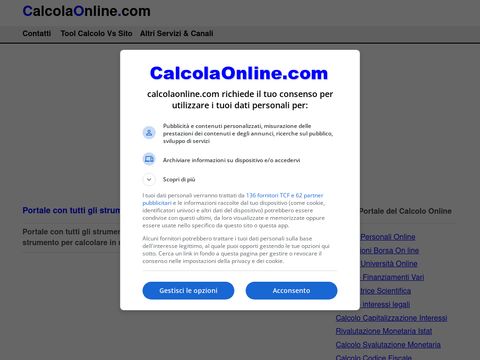 Strumenti di calcolo online