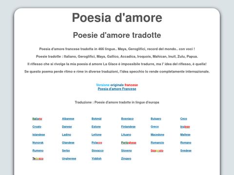 Poesia d'Amore Francese La Glace :: Poesia d'amore traduzion