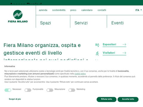 Fiera di Milano. Calendario delle manifestazioni