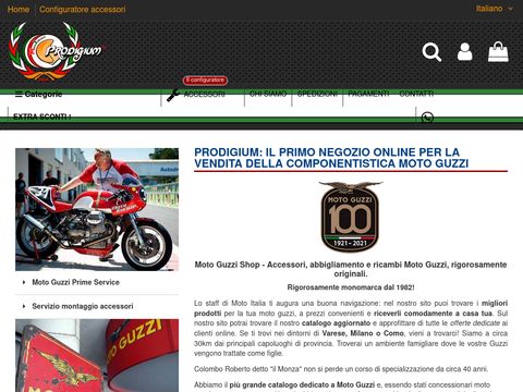 Prodigium: accessori, ricambi e abbigliamento Moto Guzzi