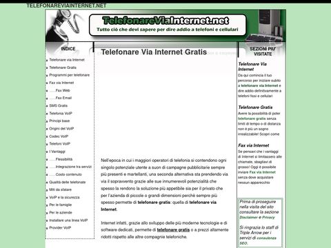 Telefonare Via Internet