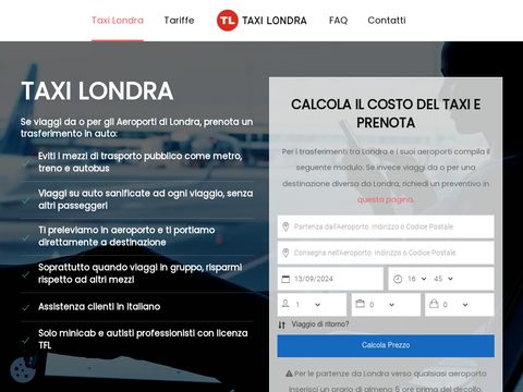 Taxi Londra - Trasferimento aeroporti, taxi italiano Londra
