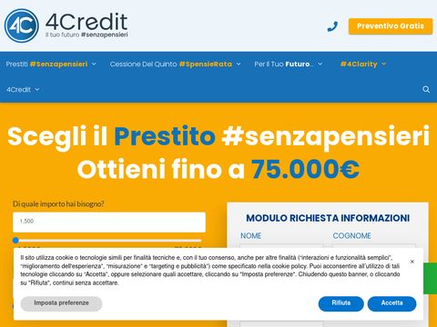 4Credit: prestiti, cessione del quinto, consolidamento debit