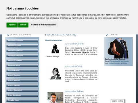 Presentazione del sito Professionisti e Aziende