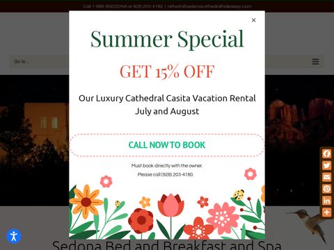 Sedona Bed and Breakfast with Spa Services