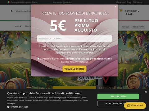 Vendita vino online: vini rossi, vini bianchi, rosati, grap