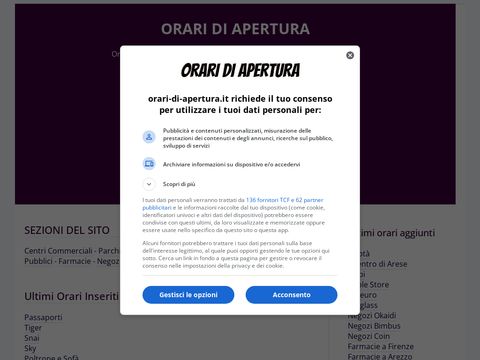 orari di apertura
