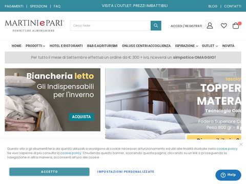 Forniture tessili alberghiere