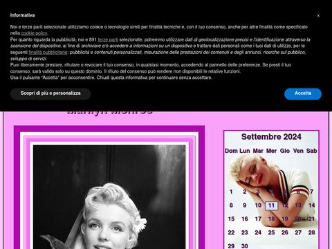 Marilyn Monroe - sito italiano dedicato all'attrice