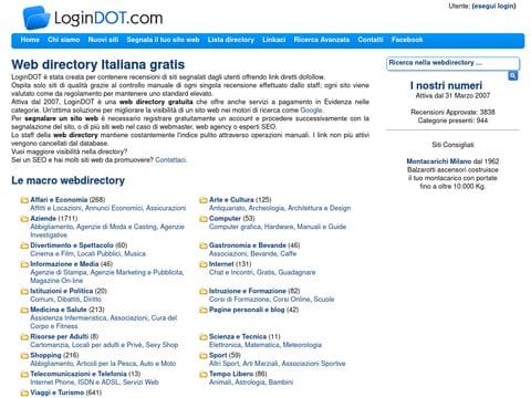Logindot.com Web directory gratuita per Siti e Blog